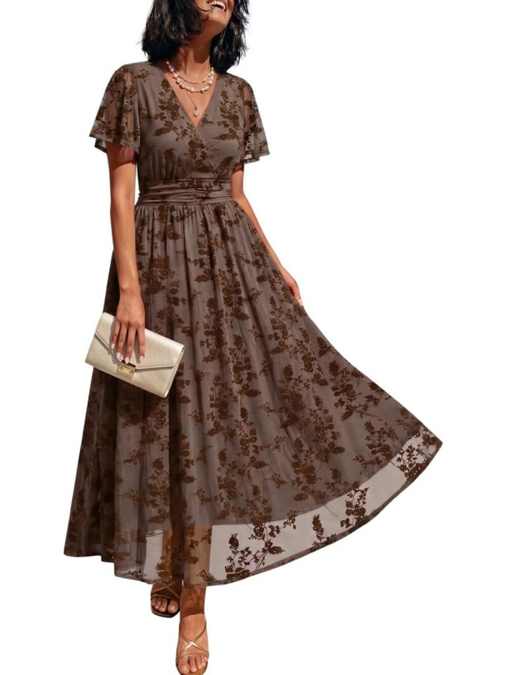 Floral Wrap Dress for Women | Wedding Guest Dress with Pockets | 2026 Style